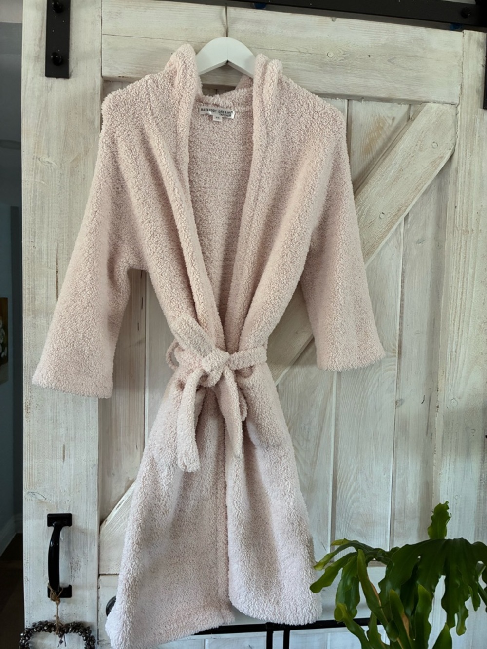 Barefoot Dreams CozyChic Plush Hooded Robe - Blush